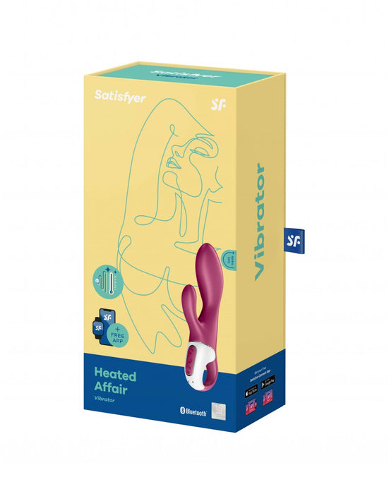 Satisfyer - Heated Affair - Verwarmde G-spot Vibrator En Rabbit Vibrator - Met App Control - Berry Rood-Laced-up.nl