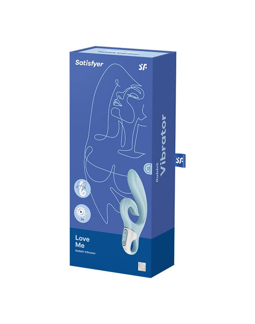 Satisfyer - Love Me - Rabbit Vibrator - Lichtblauw-Laced-up.nl