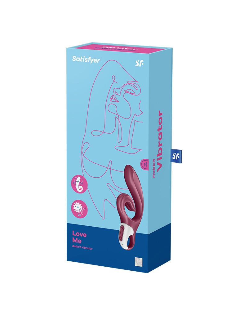 Satisfyer - Love Me - Rabbit Vibrator - Rood-laced-up.nl