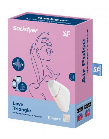 Satisfyer - Love Triangle - Clitoris Vibrator - Met App Control - Wit-Laced-up.nl