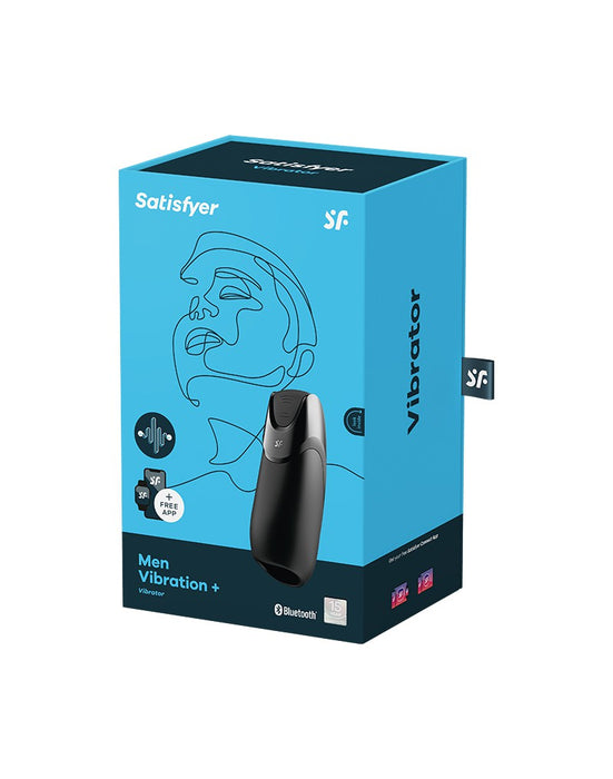 Satisfyer - Men Vibration+ - Met App Control - Masturbator - Zwart-Laced-up.nl