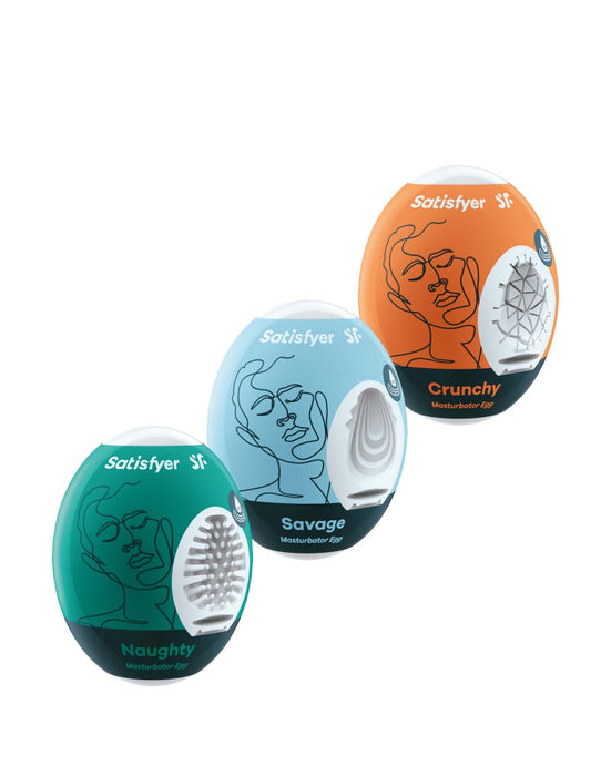 Satisfyer - Mini Masturbator - 3 Stuks - Naughty, Savage, Crunchy-Laced-up.nl