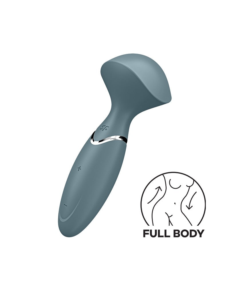 Satisfyer - Mini Wand-er - Wand Vibrator - Grijs-Laced-up.nl