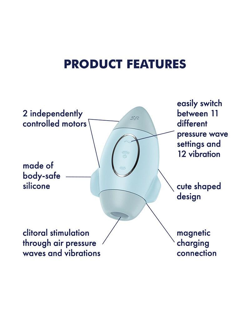Satisfyer - Mission Control - Luchtdruk Vibrator - Lichtblauw-Laced-up.nl