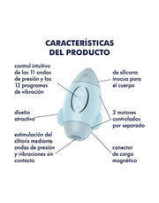 Satisfyer - Mission Control - Luchtdruk Vibrator - Lichtblauw-Laced-up.nl