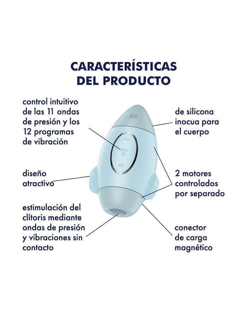 Satisfyer - Mission Control - Luchtdruk Vibrator - Lichtblauw-Laced-up.nl