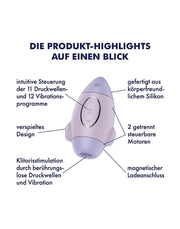 Satisfyer - Mission Control - Luchtdruk Vibrator - Lila-Laced-up.nl
