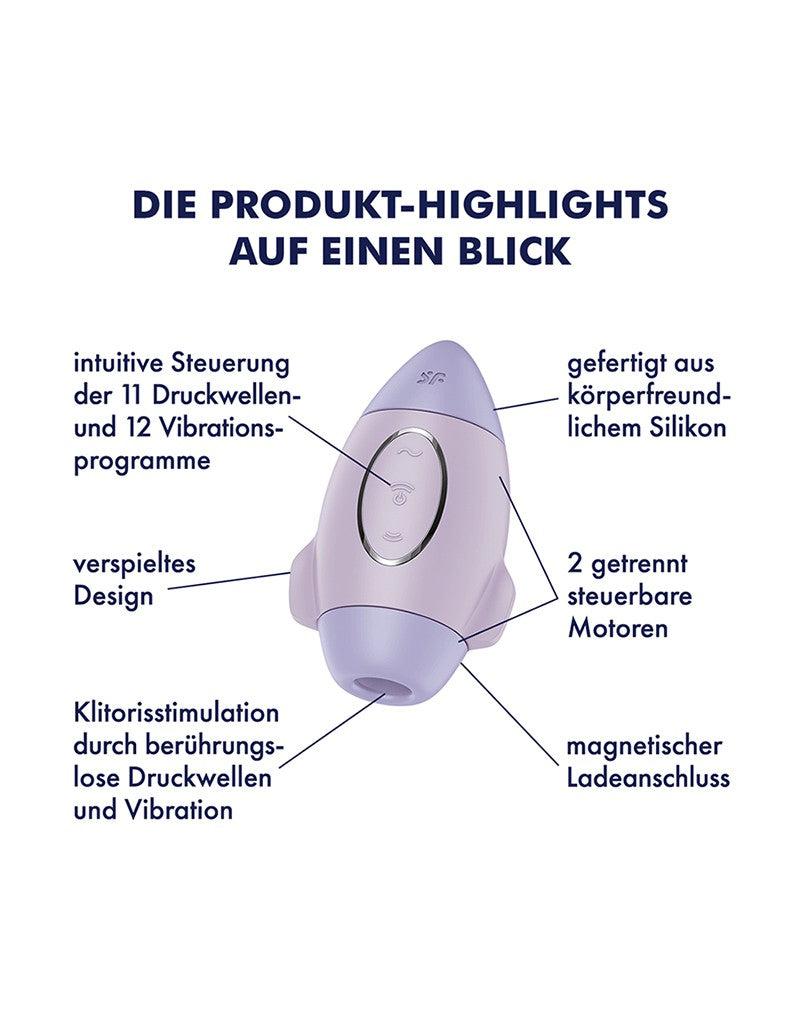 Satisfyer - Mission Control - Luchtdruk Vibrator - Lila-Laced-up.nl