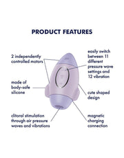 Satisfyer - Mission Control - Luchtdruk Vibrator - Lila-Laced-up.nl