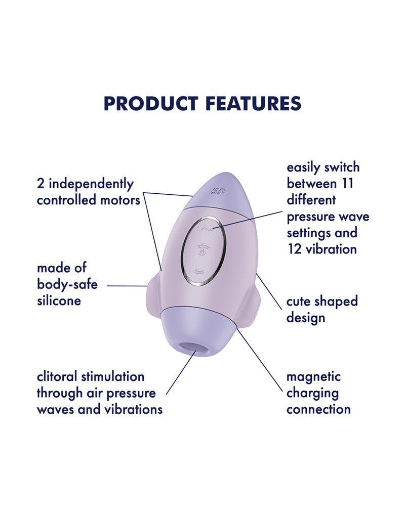 Satisfyer - Mission Control - Luchtdruk Vibrator - Lila-Laced-up.nl