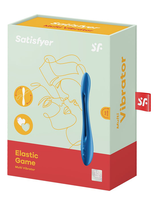 Satisfyer - Elastic Game - Multifunctionele Buigbare Vibrator - Blauw-Laced-up.nl