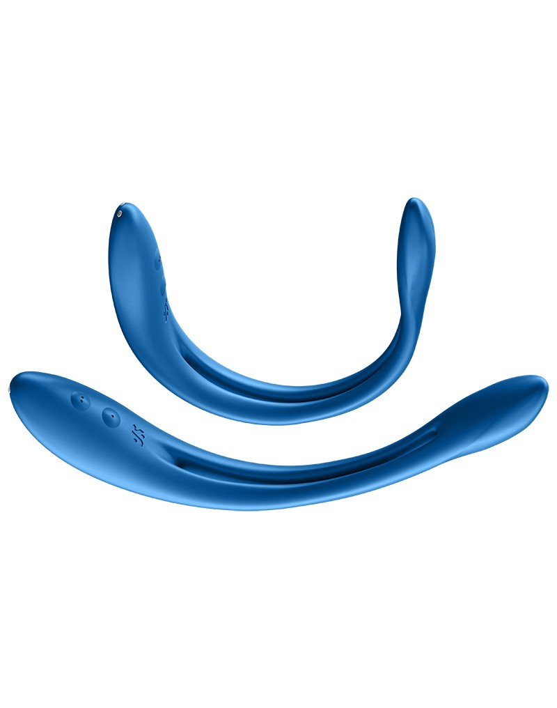 Satisfyer - Elastic Game - Multifunctionele Buigbare Vibrator - Blauw-Laced-up.nl