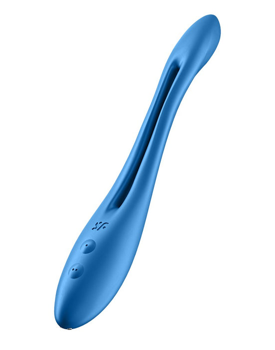 Satisfyer - Elastic Game - Multifunctionele Buigbare Vibrator - Blauw-Laced-up.nl
