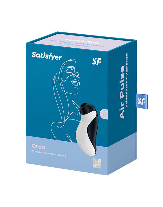 Satisfyer - Orca Luchtdruk Vibrator - Zwart/Wit-Laced-up.nl