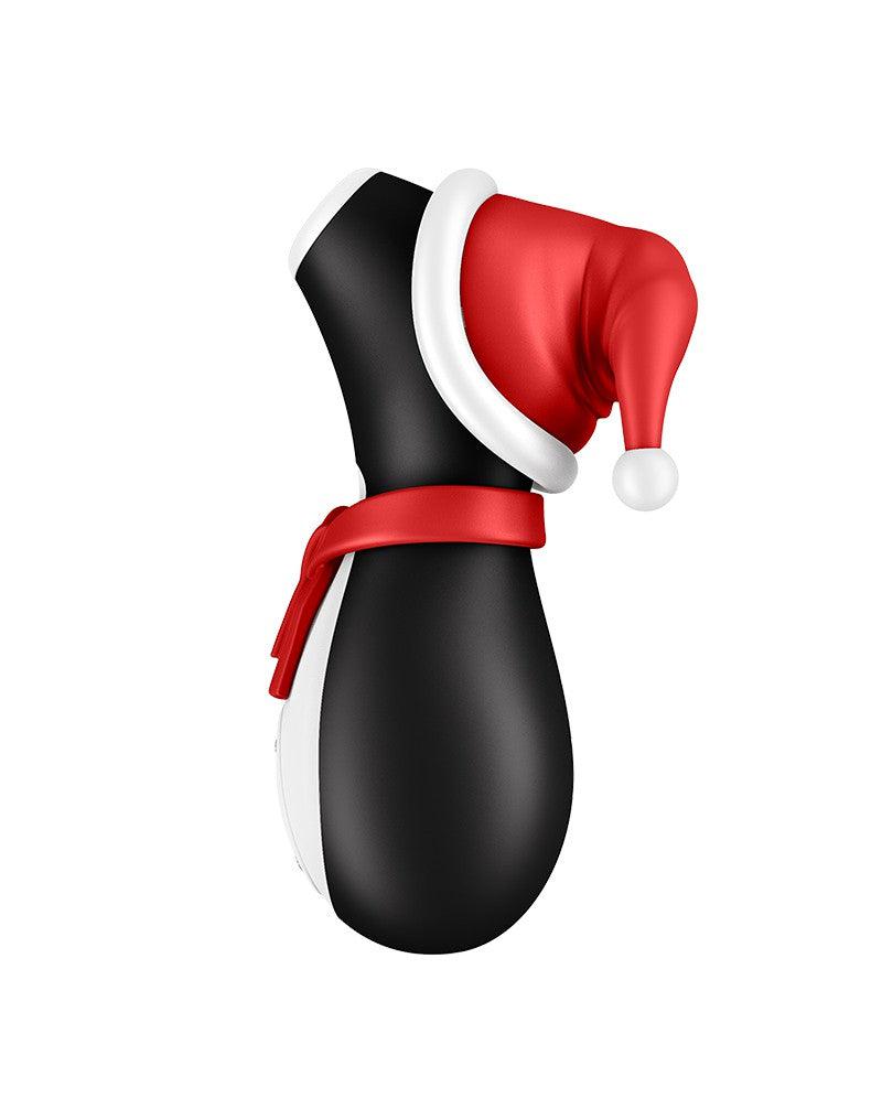 Satisfyer - Penguin - Holiday Edition - Luchtdruk Stimulator - Zwart/Rood/Wit-Erotiekvoordeel.nl
