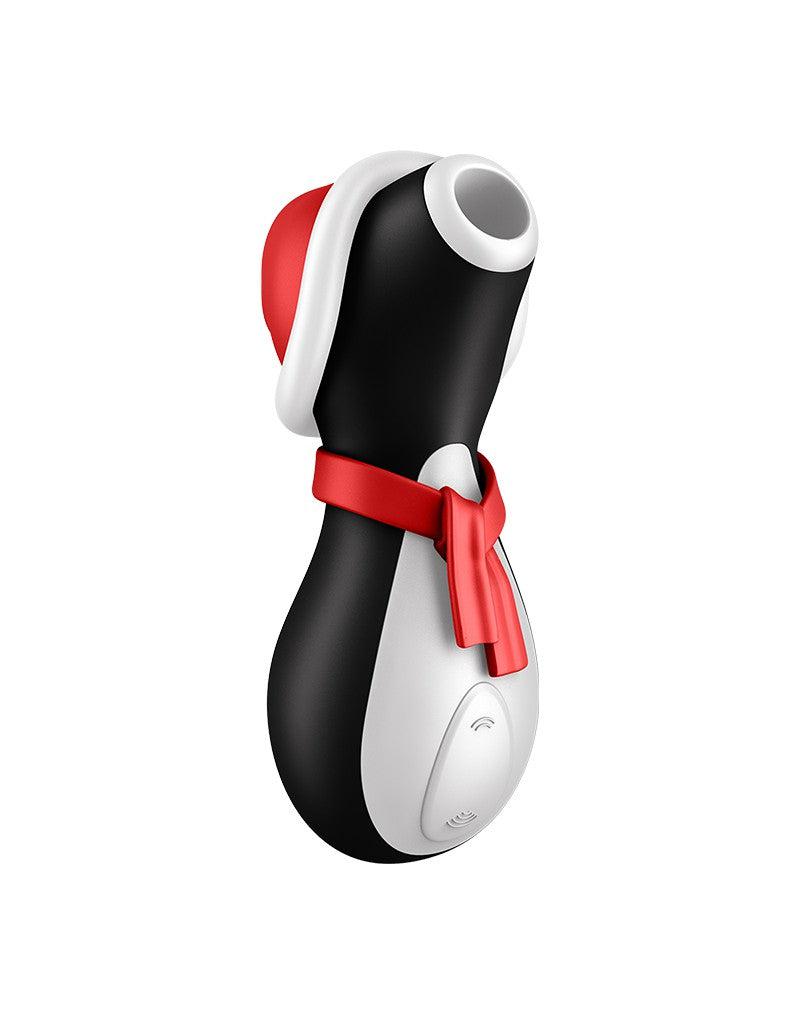 Satisfyer - Penguin - Holiday Edition - Luchtdruk Stimulator - Zwart/Rood/Wit-Erotiekvoordeel.nl