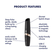 Satisfyer - Perfect Kiss – 3D Air Pulse Vibrator - Lipstick Design-Erotiekvoordeel.nl