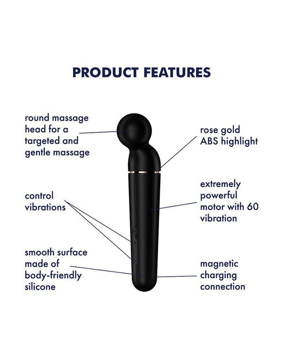 Satisfyer - Planet Wand-er - Wand Vibrator - Zwart-Laced-up.nl