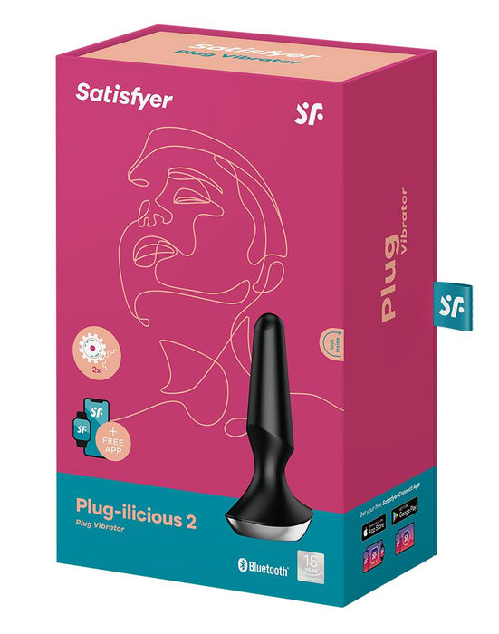 Satisfyer - Plug-ilicious 2 - Vibrerende Anaal Plug - Met App Control - Zwart-Laced-up.nl