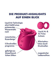 Satisfyer - Pro 2 Classic Blossom - Luchtdruk Vibrator - Roze-Laced-up.nl