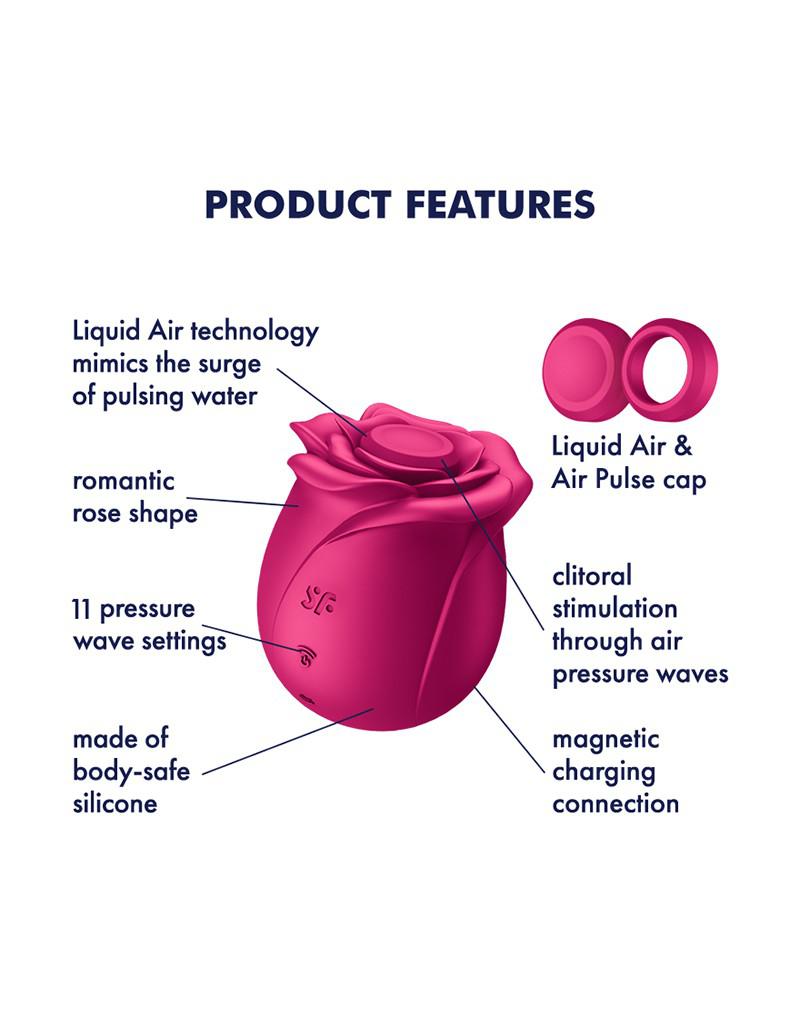 Satisfyer - Pro 2 Classic Blossom - Luchtdruk Vibrator - Roze-Laced-up.nl