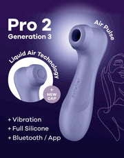 Satisfyer - Pro 2 Generation 3 - Luchtdruk Vibrator Met App Control - Lila-Laced-up.nl