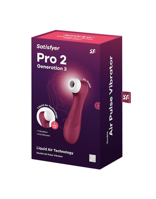 Satisfyer - Pro 2 Generation 3 - Luchtdruk Vibrator - Rood-Laced-up.nl