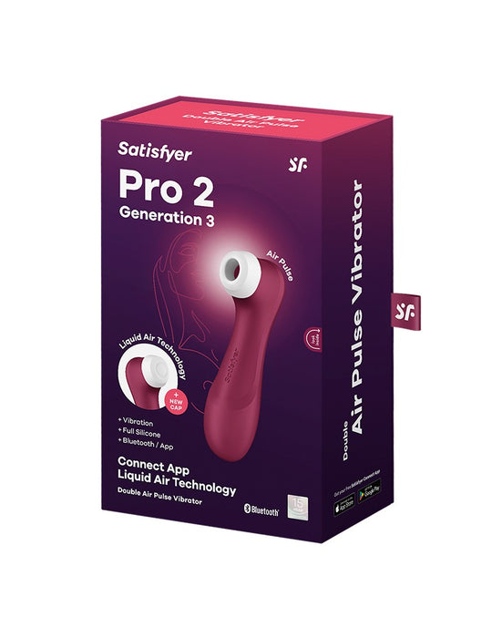 Satisfyer - Pro 2 Generation 3 - Luchtdruk Vibrator - Met App Control - Rood-Laced-up.nl