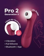 Satisfyer - Pro 2 Generation 3 - Luchtdruk Vibrator - Met App Control - Rood-Laced-up.nl
