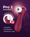 Satisfyer - Pro 2 Generation 3 - Luchtdruk Vibrator - Met App Control - Rood-Laced-up.nl