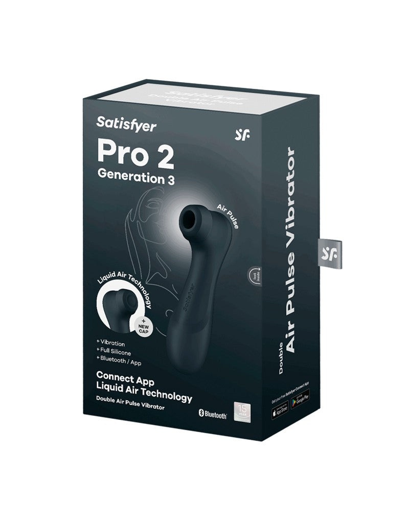 Satisfyer - Pro 2 Generation 3 Luchtdruk Vibrator met App Control - Zwart-Laced-up.nl