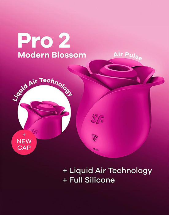 Satisfyer - Pro 2 Modern Blossom - Luchtdruk Vibrator - Roze-Laced-up.nl