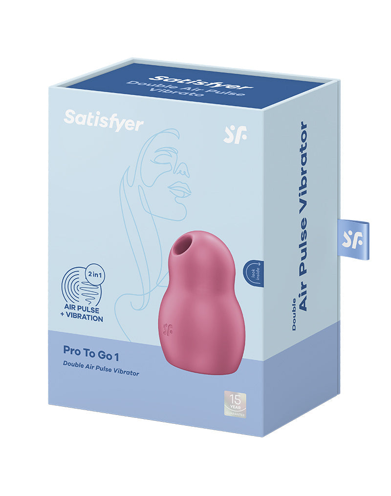 Satisfyer Pro To Go 1 - Luchtdruk Vibrator - Vibrator voor op Reis - Roze-Erotiekvoordeel.nl
