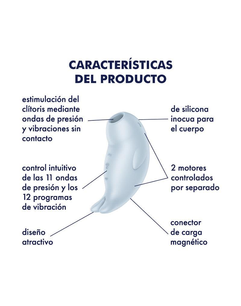 Satisfyer - Seal You Soon - Luchtdruk Vibrator met Vibratie - Lichtblauw-Laced-up.nl
