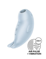 Satisfyer - Seal You Soon - Luchtdruk Vibrator met Vibratie - Lichtblauw-Laced-up.nl