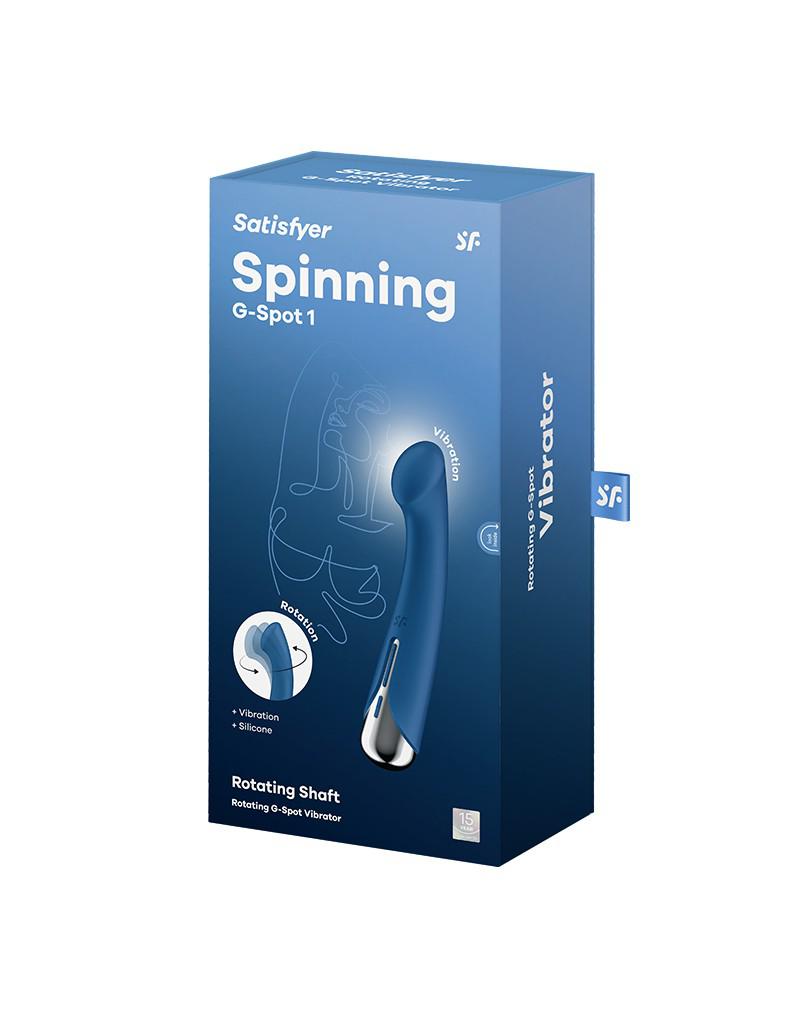 Satisfyer - Spinning G-Spot 1 - Vibrerende en Roterende G-Spot Vibrator - Blauw-Laced-up.nl