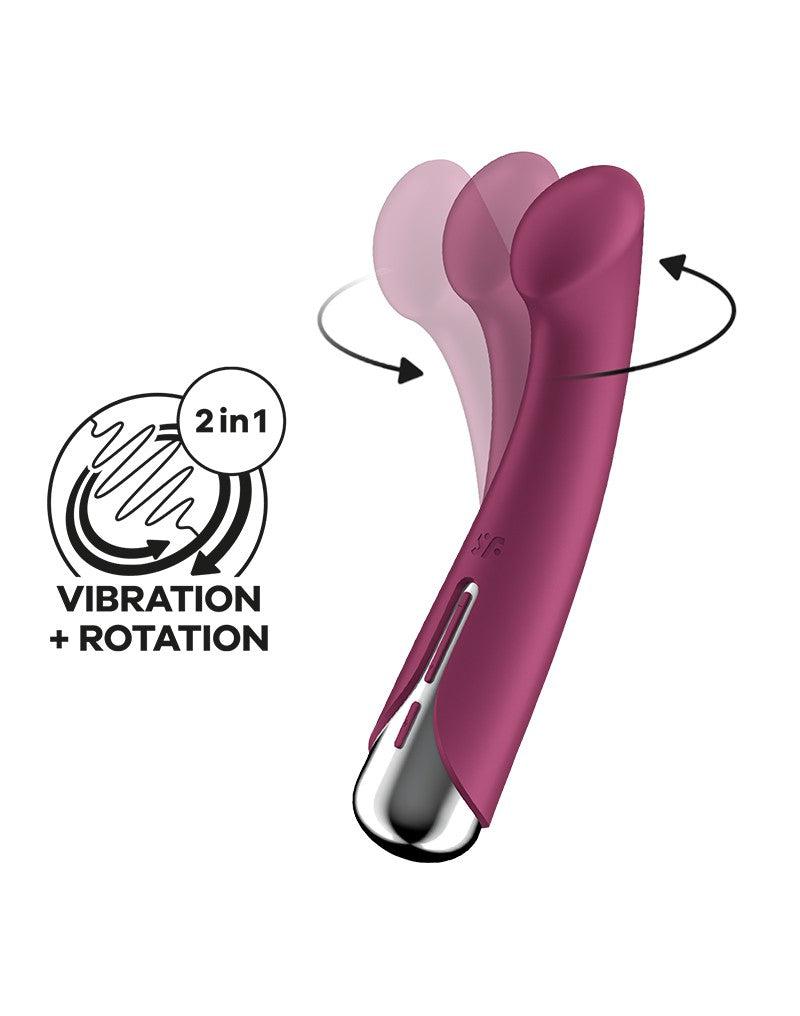 Satisfyer - Spinning G-Spot 1 - Vibrerende en Roterende G-Spot Vibrator - Rood-Erotiekvoordeel.nl