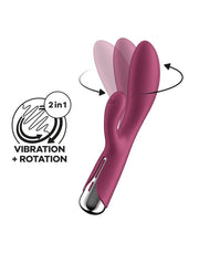 Satisfyer - Spinning Rabbit 1 - Roterende en Vibrerende Rabbit Vibrator - Rood-Erotiekvoordeel.nl