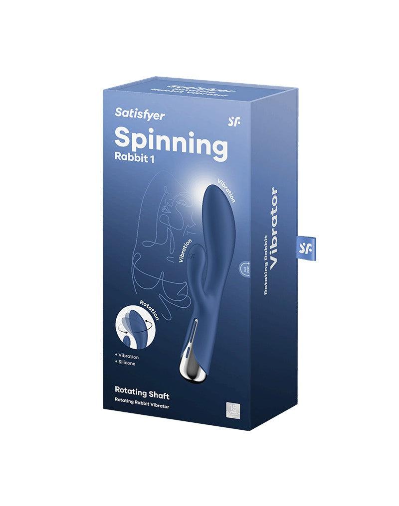 Satisfyer - Spinning Rabbit 1 - Roterende en Vibrerende Rabbit Vibrator - Blauw-Laced-up.nl