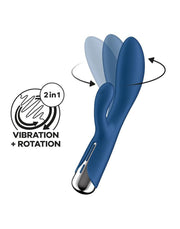 Satisfyer - Spinning Rabbit 1 - Roterende en Vibrerende Rabbit Vibrator - Blauw-Laced-up.nl
