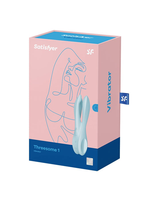 Satisfyer - Threesome 1 - Multi Vibrator Met 3 Voelsprieten - Lichtblauw-Laced-up.nl