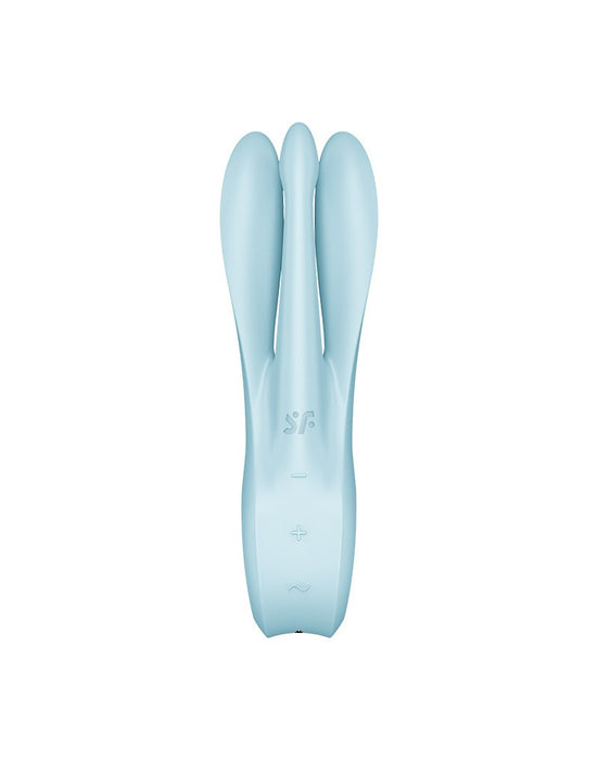 Satisfyer - Threesome 1 - Multi Vibrator Met 3 Voelsprieten - Lichtblauw-Laced-up.nl