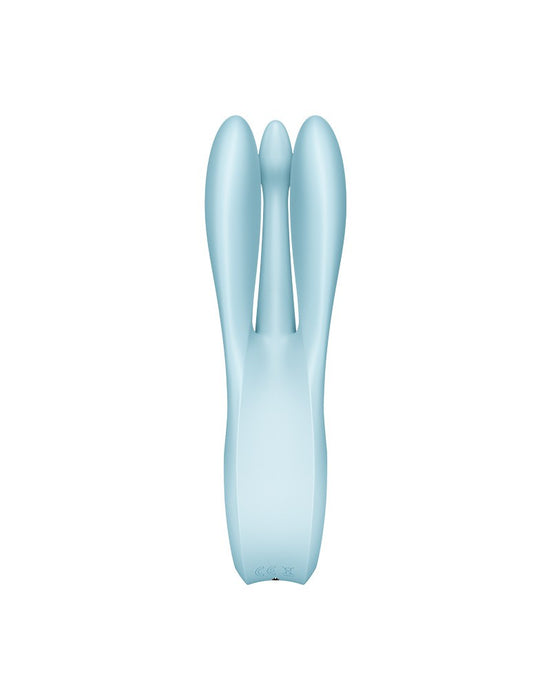 Satisfyer - Threesome 1 - Multi Vibrator Met 3 Voelsprieten - Lichtblauw-Laced-up.nl