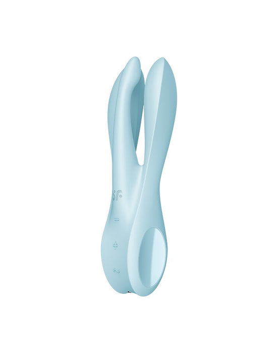 Satisfyer - Threesome 1 - Multi Vibrator Met 3 Voelsprieten - Lichtblauw-Laced-up.nl