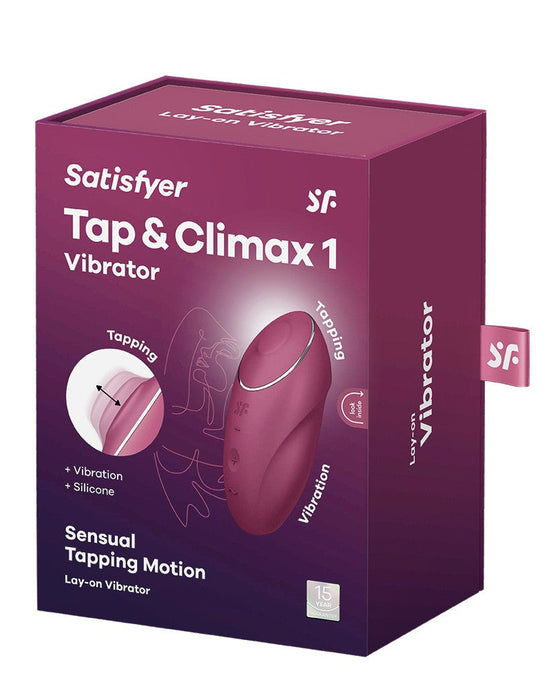 Satisfyer - Tap & Climax 1 - Vibrerende Clitoris Vibrator met Tik/Tapping Functie - Rood-Erotiekvoordeel.nl
