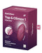 Satisfyer - Tap & Climax 1 - Vibrerende Clitoris Vibrator met Tik/Tapping Functie - Rood-Erotiekvoordeel.nl