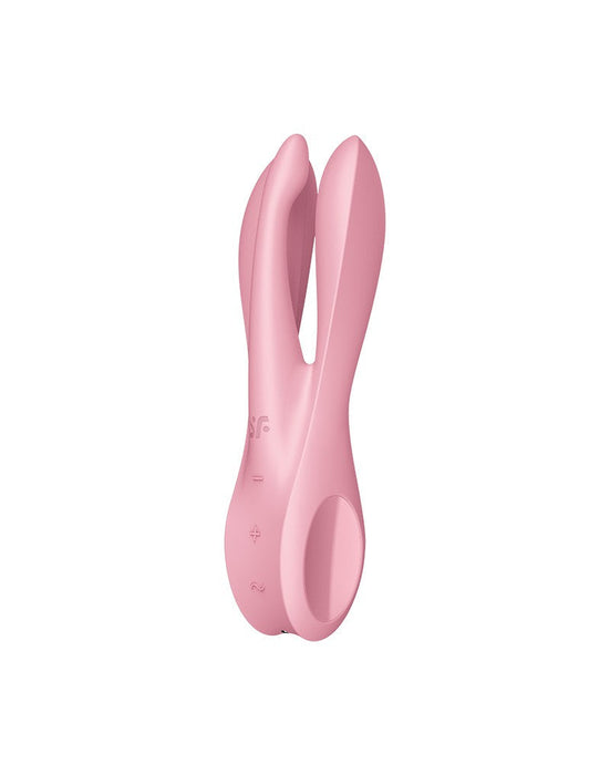 Satisfyer - Threesome 1 - Multi Vibrator Met 3 Voelsprieten - Licht Roze-Laced-up.nl