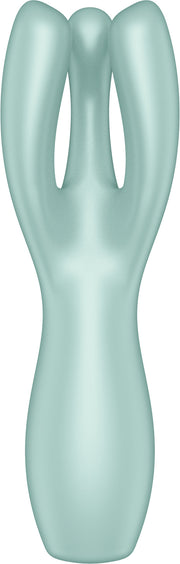 Satisfyer - Threesome 3 - Multifunctionele Vibrator Met 3 Voelsprieten - Groen-Erotiekvoordeel.nl