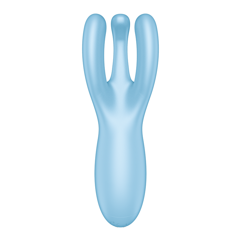 Satisfyer - Threesome 4 - Multifunctionele Vibrator Met 3 Voelsprieten - Blauw-Erotiekvoordeel.nl