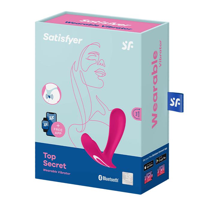 Satisfyer - Top Secret - Draagbare Vibrator Met Anaal Stimulator Roze-Laced-up.nl